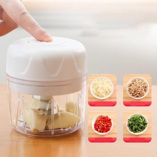 Multifunction Mini Electric Garlic Cutter Vegetable Fruit Shredder Electric Meat Grinder Baby Food Supplement Grinder Crusher
