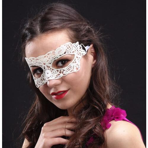 NEW Masquerade Party Styling Mask Lace Emotional Halloween White Black women Mask wholesale 50pcs/lot
