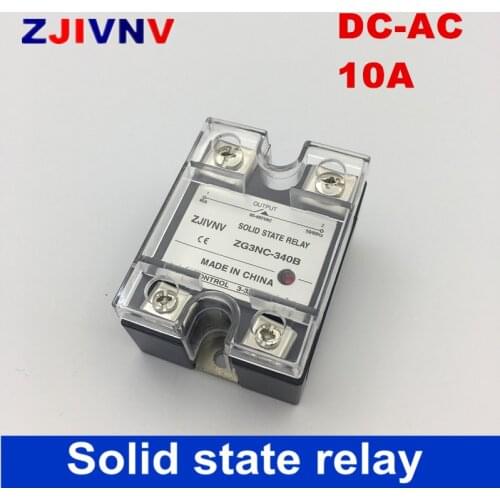 Single phase DC-AC Solid state relay , ssr 10a basic type voltage control relays,12 volt relay,controlled relay