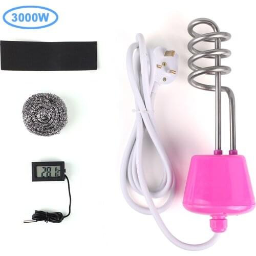 220VAC 2m Cable Stainless steel Suspended High-power Heating Rod with Thermometer and Battery UK/US/EU PLUG