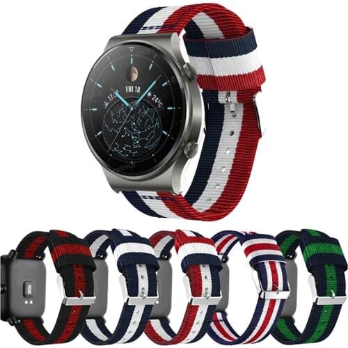 Watch Band 22mm Nylon Strap For Huawei GT 2 GT2 Pro Watch Strap Replacements For Huawei GT Honor Magic Watch 2 46mm Mens Strap