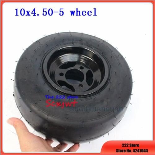 DIY Four Wheel GO KART KARTING ATV UTV Buggy Quad Front wheel 10x4.50-5 tubeless tyre Vacuum Tire with aluminum rim
