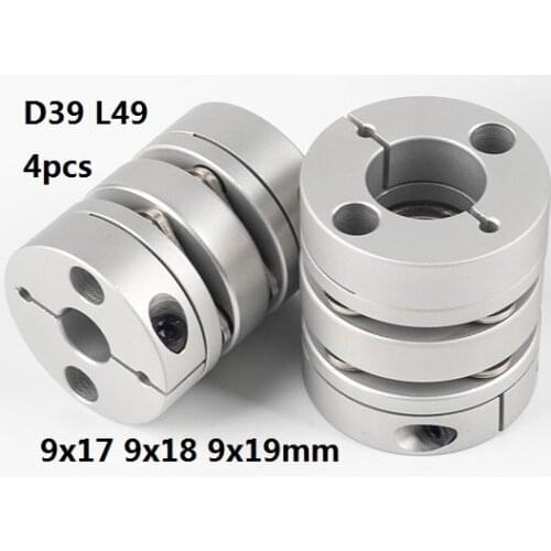 9x17 9x18 9x19mm Double diaphragm Disc coupling coupler screw rod servo motor encoder shaft coupling D39 L49