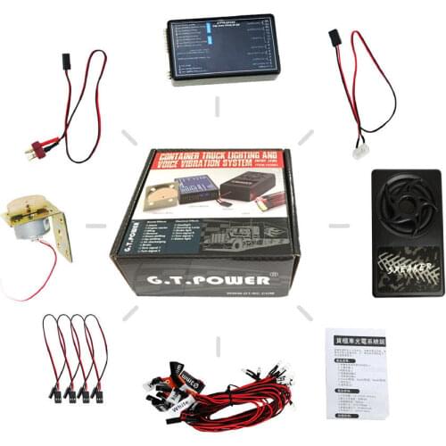 GT POWER Container Truck Lighting and Voice Vibration System for RC trucks cars