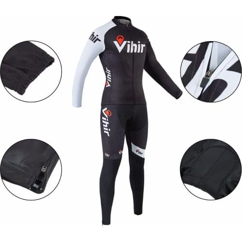 New Cycling Jersey Set Bicycle Team Quick-Dry Long Sleeve Set Shorts Breathable MTB Bike Bicycle Clothing Suit
