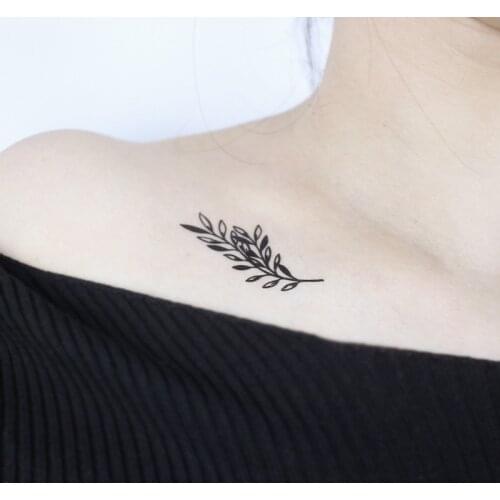 Waterproof Temporary Tattoos Black Lines Flowers Feather Animals Totem Women Arm Leg Fashion Body Art Tattoo Stickers Wholesale