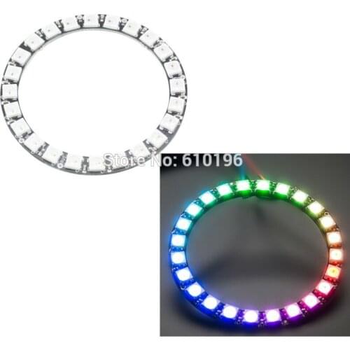 WS2812B Module Strip 24 Bits 24 X WS2812 5050 RGB LED Ring Lamp Light with Integrated Drivers RGB 24