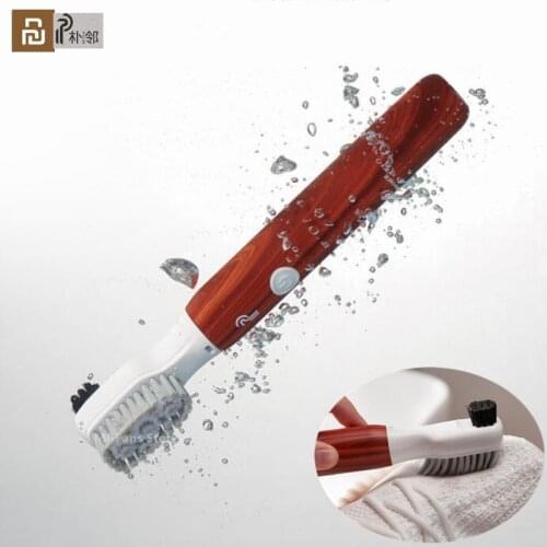 Youpin PULIN Sonic Vibration Electric Shoes Brush IPX7 Waterproof USB Rechargeable Double Bristles Cleaning Brush For Sport Shoe