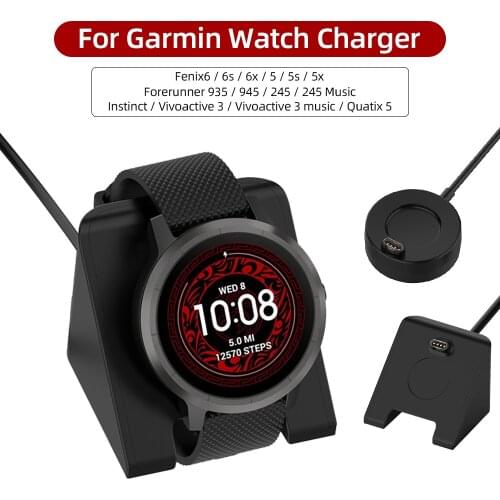 Dock Charger USB Charging Cable Cord for Garmin Fenix 5/5S/5X Plus 6/6S/6X Pro Sapphire Venu Vivoactive 4/3 945 245 45 Quatix 5