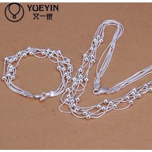 Womens silver plated jewelry sets Wedding Bridal jewelry S063 Schmucksets Super Offer Gift for Anniversary