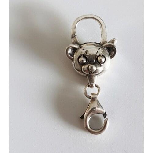 Genuine 925 Sterling Silver Charms Vintage Lobster Lock Clasp for Women Fit for European Charm Bracelets Bracelet Locks