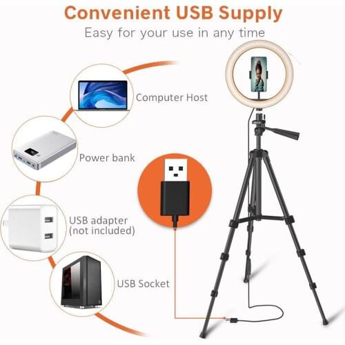 11 Inch Pro Ring Light w/ Adjustable Stand Dimmable Ringlight for Makeup