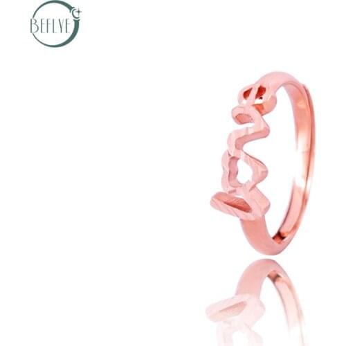 18k Pure Gold Ring Au750 Rose Gold Classic Love Ring Ladies high-end Fashion Gifts Boutique Party jewelry hot 2019