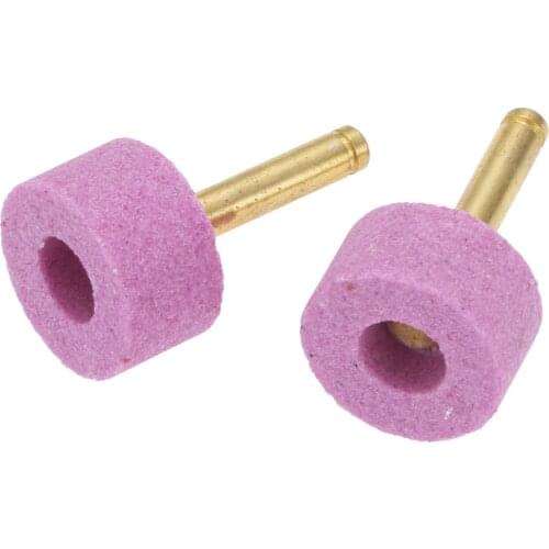 2Pcs Brass Cutting Machine Grind Stone Wheel for Fabric Cloth Cutting Machine Orbital Round Knife Sharpening Wheels Sewing Tools