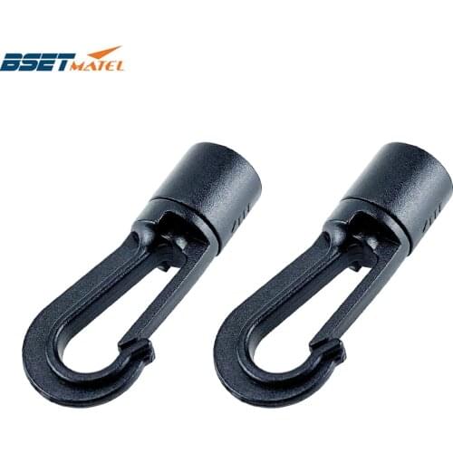 2X Kayak Plastic Buckle Bungee Shock Tie Cord Hook Quick Connect Rope Terminal hanging Ends Lock Clip Clothesline Elastic Cord