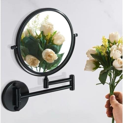 1x/3x Magnifying Two Sided Vanity Makeup Mirror, Wall Mount, Round, Chrome