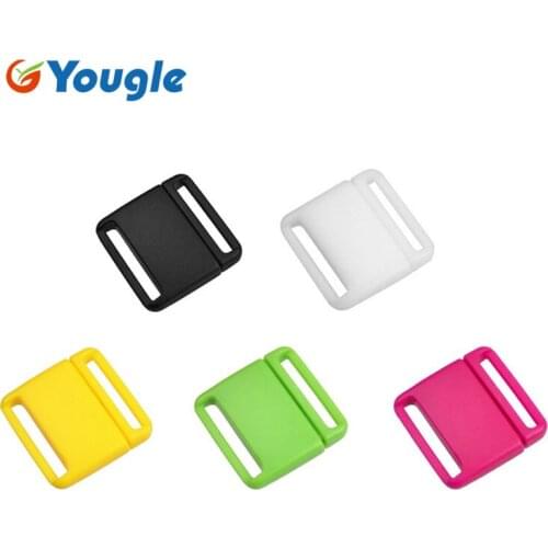 50pcs Toy parts buckle legibility POM plastic buckles Mountaineering Backpack Flat buckle plug For 20mm ribbon Outdoor tools
