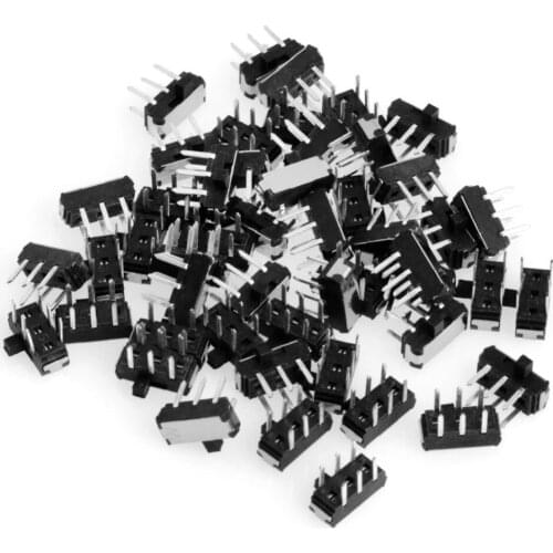 50Pcs Slide Switch 6 Pin DPDT PCB Panel Mount Mini Micro Toggle Switch L15