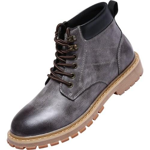 Brand Classic Winter Men Boots Thick Plush Warm Male Snow Boots Italy Handmade Man Ankle Boots Waterproof Non-slip Outdoor Shoes