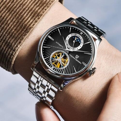 Reloj Hombre PAGANI DESIGN Mens Watches Top Brand Fashion Leather Tourbillon Automatic Mechanical 100M Waterproof Sports Watch