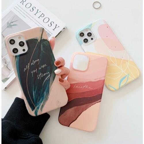 For iPhone 11 Case Abstract Art Graffiti Watercolor Phone Cases For iPhone 12 Pro Max Mini XS XR X 8 7 Plus Soft Back Cover