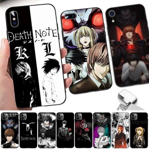 TOPLBPCS Death Note Comic Anime Phone Case for iPhone 8 7 6 6S Plus X 5S SE 2020 XR 11 12mini pro XS MAX
