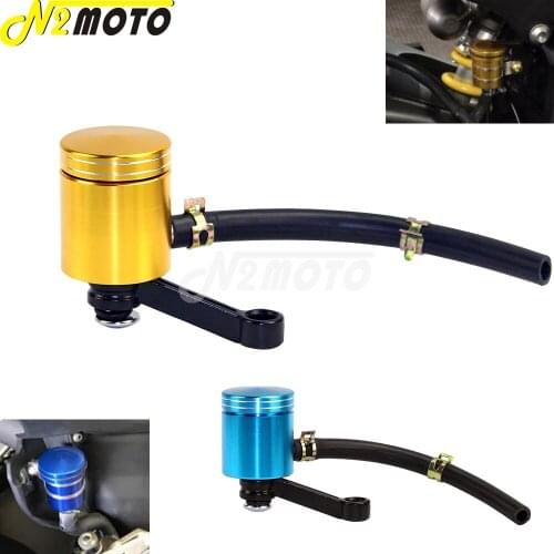 CNC Aluminum Motorcycle Fluid Oil Reservoir Clutch Tank Cylinder Master Oil Cup for Honda Suzuki Kawasaki Yamaha Aprilia BMW