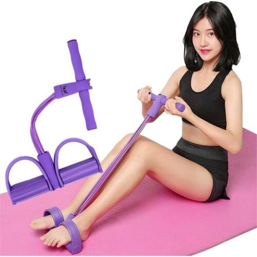 Resistance Bands Weight Loss fitness Equipment 4 tube Tension Trainer Sports Foot Expander Chest Pull Leg Latex Rope Gymnastics