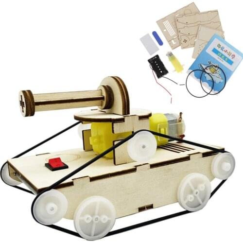 STEM Toys For Children Educational Science Experiment Technology Toy Set DIY Tank Car Model Puzzle Painted Kids Toys