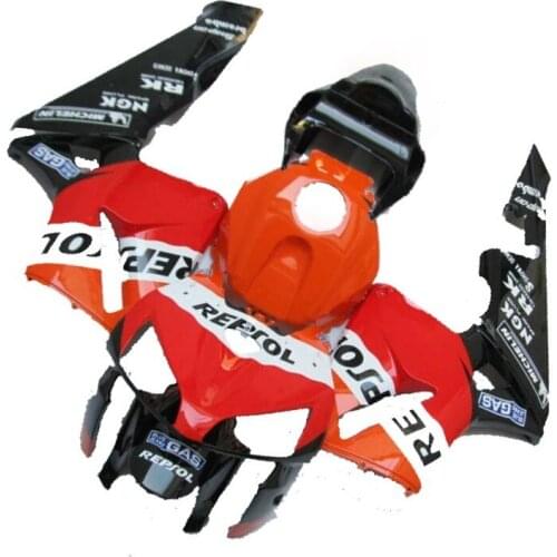Km For Honda CBR600RR 2005 2006 F5 Injection Motorcycle Fairings Kits CBR 600 RR 05 06 Fairing orange repsol