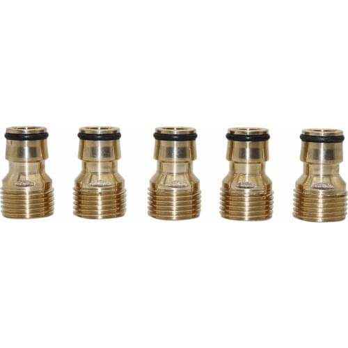 2 pcs 1/2" Male Thread Copper Quick Connectors joints Car Washing Tube Fittings Home Garden Homebrew Watering irrigation tool