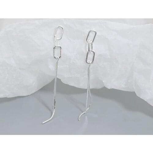 Fashion Jewelry Geometric Earrings Popular Design Silvery Plating Tassels Dangle Earrings For Girl Fine Accessories Gifts