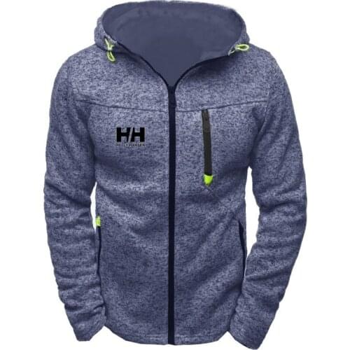 Fitness Brothers Casual Mens Sports Running Jacquard Zipper Cardigan Hooded Sweater Fleece Out In Winter Essential