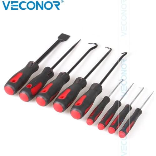 VECONOR 9 pcs Pick O-Ring Removal Oil Seal Removal Scraper Hook Pick Up Tool Set