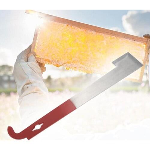 Stainless Steel J Type Hive Tool Beekeeper Scraper Red Tail Beekeeping Tools Scraper Home Beekeeping Equipment