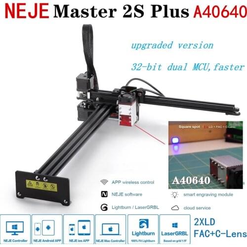 NEJE Master 2S Plus 30W 255 x 440 mm Professional Laser Engraving Machine, Laser Cutter - Lightburn - Bluetooth - App Control