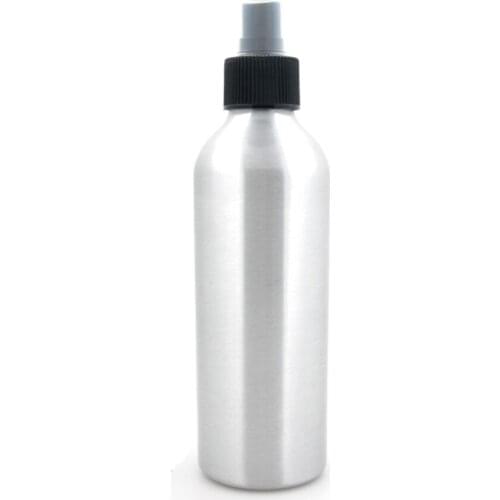 200ml Empty Aluminum Bottles, Sliver Metal Bottle With White/Black/Transparent Fine Mist Sprayer