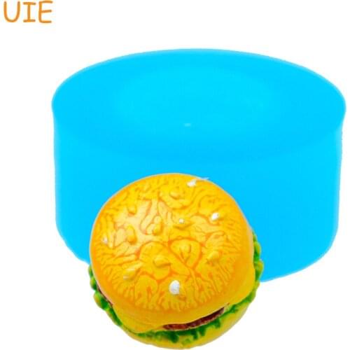 GYL357U 15.3mm 3D Hamburger Silicone Mold - Bun Mold Cake Decorating Tools Fondant Resin Polymer Clay, Cookie Biscuit, Food Safe