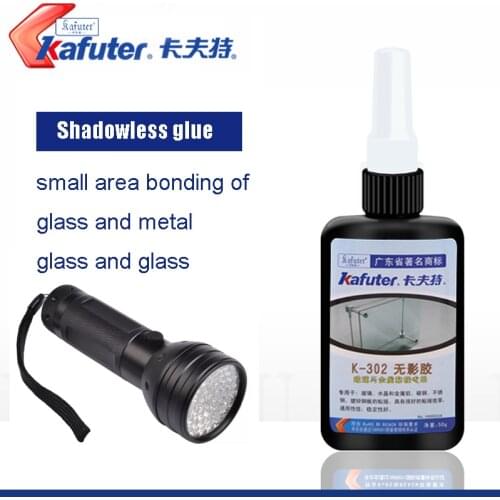 Strong 50ml Kafuter UV Glue UV Curing Adhesive K-302+51 LED UV Flashlight UV Curing Adhesive Crystal Glass and Metal Bonding