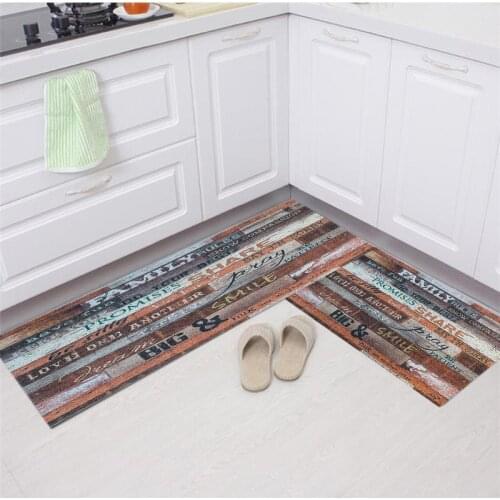Nordic Pattern PVC Kitchen Mat Rectangle Shape Mats Carpet Anti-slip Can Be Cut Custom Door Mat Carpet Home Entrance Kitchen Mat