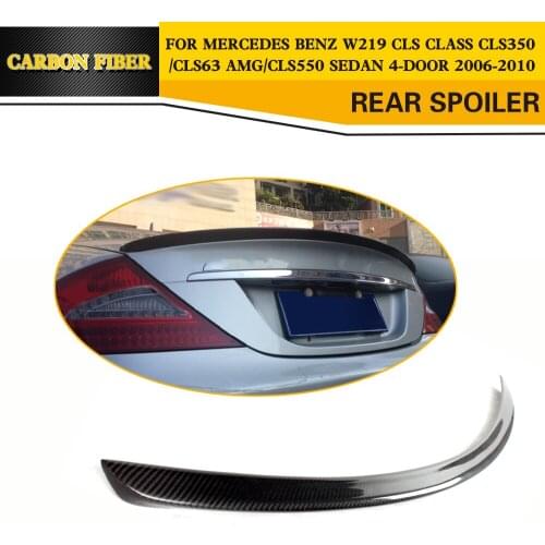 Carbon Fiber Rear Trunk Lip Spoiler Wing for Mercedes Benz CLS-Class W219 CLS300 CLS350 CLS500 CLS63 AMG Sedan 4-Door 2006-2010