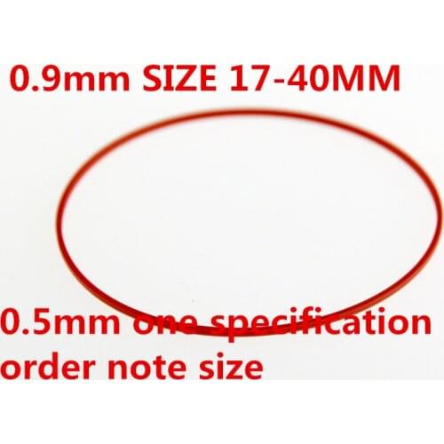 Watch back cover red waterproof ring table back cover watch seal ring 0.9mm 19-40mm two pieces set