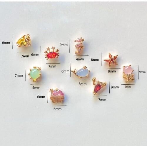 KISSLOVE Hot Cute Marine Organism Seahorse Dolphin Starfish Octopus Stud Earring For Women Girls Lovely Ocean Animal CZ Studs