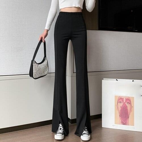 Summer Velvet Thin New Straight Wide Leg Womens Trousers Summer Streetwear Pants Women High Waist New Loose