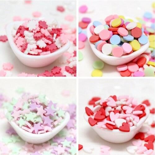 10g/lot kawaii mini love micky snowflake polymer clay Cabochon Scrapbook Embellishment DIY Phone Decoration mix size