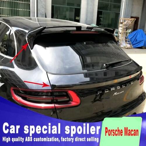 2 pcs rear trunk and window wing tail spoiler for 2014 2015 2016 for Porsche Macan for ABS high quality High hardness DIY paint