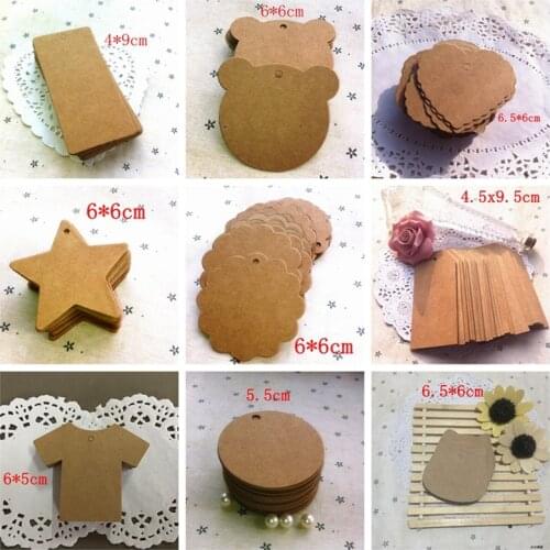 20pcs Kraft Paper Tags Handmade with Love Hang Tags Garment Tags for Candy/Gift/Cookies Display Packing Label Card
