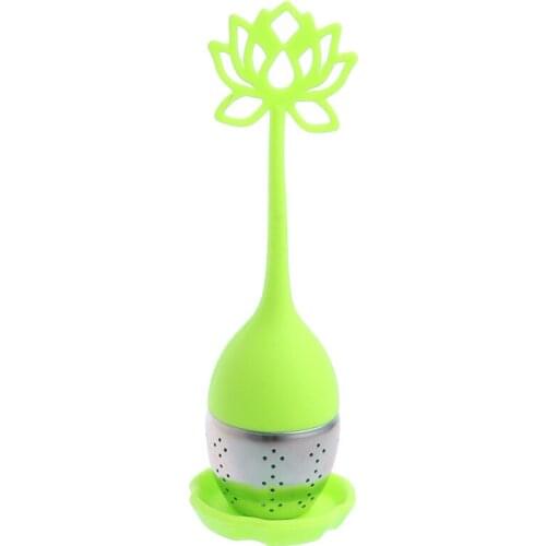 2021 New Silicone Lotus Loose Tea Infuser Stainless Steel Filter Diffuser Strainer Gifts