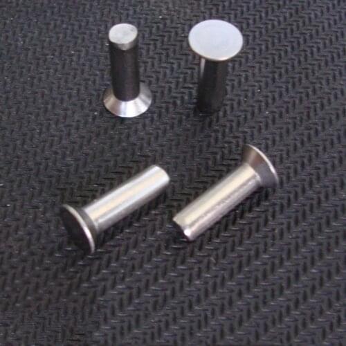 30pcs M1 M1.2 M2 stainless steel countersunk head solid rivet flat head rivets home decoration bolts 3mm-8mm length