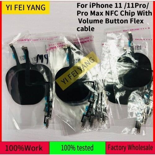 5Pcs OEM New For IPhone 11 Pro Max 11Pro NFC Chip Wireless Charging Charger Panel Coil Sticker With Volum Replacement Parts